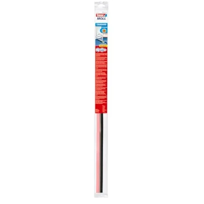 Immagine di tesamoll Standard Paraspifferi a Spazzola Guarnizione adesiva per porte Adatta isolare stanze con pavimenti lisci Colore: Transparente 100 cm x 3,7
