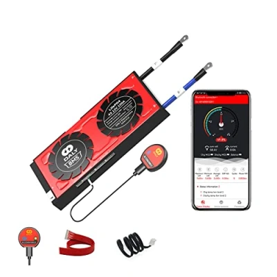 Immagine di DALY Smart BMS LiFePO4 4S 12V 100A Bluetooth PCB Scheda di Protezione della Batteria con Cavi Bilanciamento e Modulo Wireless per Litio Ferro Fosfato