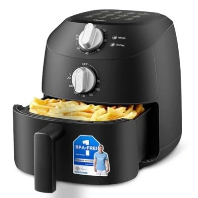 Immagine di Midea friggitrice ad aria calda 2 l, 1150 W, calda, spegnimento automatico, senza olio, facile da pulire, BPA, nero