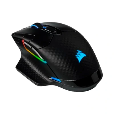 Immagine di CORSAIR DARK CORE RGB PRO Mouse da Gioco FPS/MOBA Senza Fili 18.000 DPI 8 Pulsanti Programmabili Wireless Sub 1ms Compatibile con iCUE PC, Mac, PS5, PS4, Xbox Nero