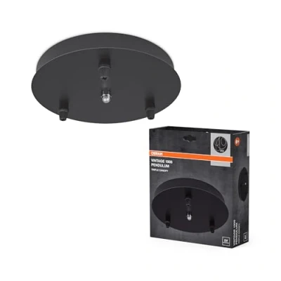 Immagine di OSRAM HOMELIGHTING Vintage 1906 PenduLum Triple Canopy Round 4099854442735 Lampada a sospensione Nero