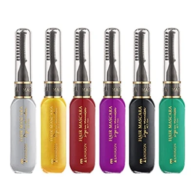 Immagine di Fowybe Mascara per Capelli sicuri 6 Colori Colore temporaneo tinture Bambini Gesso Lavabile Ragazze, Regalo di Compleanno, Calze Natale