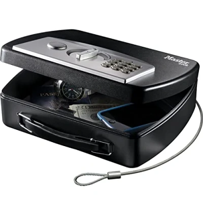 Immagine di Master Lock P40020 Cassetta porta documenti (L x A P) 74 254 201 mm Nero