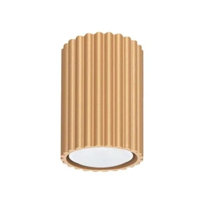 Immagine di SOLLUX LIGHTING Plafoniera in carbonio, colore oro, altezza 10 cm, alluminio