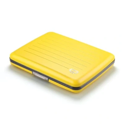 Immagine di Ogon Designs Portafoglio in alluminio V2 Smart Case Large Formato della carta d&#039;identità Protezione RFID Capacità 10 carte e biglietti (Taxi Yellow)