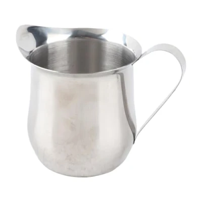 Immagine di Bricco Latte Lattiere e Zuccheriere in Acciaio Inox Tazza 240ml di Schiuma con Manico per Caffè Espresso Art