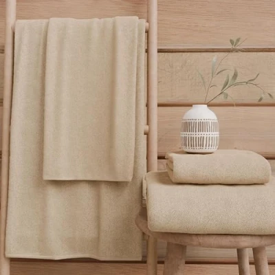 Immagine di PETTI Artigiani Italiani Asciugamani Bagno in 100% Spugna di Cotone, Set 1+1, 2 Pezzi 1 Asciugamano Viso e Mani, Beige