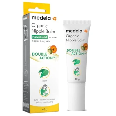 Immagine di Crema per capezzoli biologica Medela, Lenitiva e nutriente le mamme che allattano al seno, 100% naturale sicura, Rapido sollievo i doloranti Essenziale il post partum, 40 g