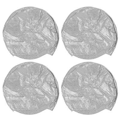 Immagine di Tbest Set di 4 Copri Pneumatici, Copriruota per Camper Pellicola Impermeabile in Alluminio Protezione Anti Pneumatici Solare Pioggia e Neve Auto, Camion, SUV,
