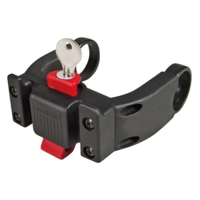 Immagine di KLICKfix Accessori adattatore manubrio E con serratura, nero (modello 0211EBL), taglia unica serratura