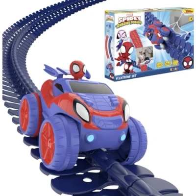 Immagine di Smoby Spidey FleXtreme Set, 7600180918, +4 anni, 4.4 m di pista, 184 pz, 1 auto spidey, batterie incluse