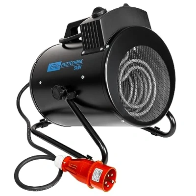 Immagine di Güde Riscaldatore elettrico GEH 5000 R (400 V, W, 2 livelli di riscaldamento (2500/5000 W) + funzione ventilatore, 310 m3/h max. potenza ventilazione, termostato continuo, protezione da