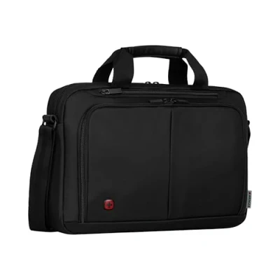 Immagine di WENGER Borsa Porta PC Source a Tracolla, Notebook 14, Tasca per Tablet fino 10’’, Cartella, Scomparti, 5 l, Uomo Donna, Ufficio, Viaggi di lavoro, Università, Nero, 601064