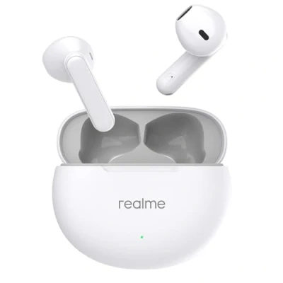 Immagine di realme Buds T01 Auricolari in ear Truly Wireless con AI ENC per chiamate, driver dinamico da 13 mm, batteria fino a 28 ore, latenza 88 Bluetooth V5.4 e Google Fast Pair (bianco)