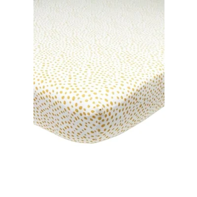 Immagine di Meyco Home Basic jersey Cheetah lenzuolo per 1 persona (lenzuolo con qualità di morbido, in 100% cotone, dimensioni: 90 x 200 cm), oro miele