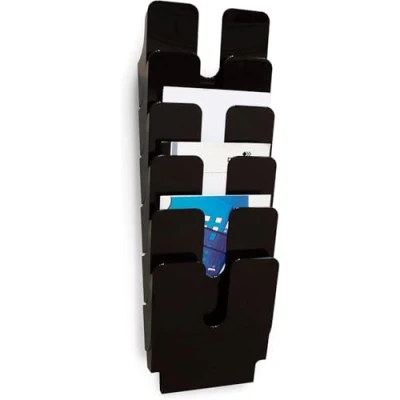 Immagine di Durable FLEXIPLUS 6 A4 1700008061 Porta depliant Nero DIN Numero scomparti 1 pz. (L x A P) 247 745 100 mm