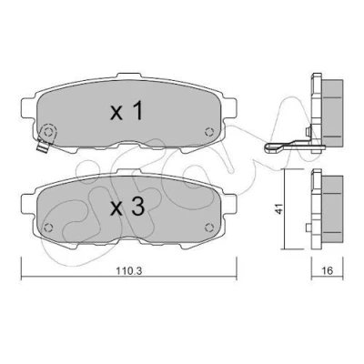 Immagine di CIFAM 822 735 0 Kit pastiglie freno con segnalatore acustico usura MAZDA: MPV 2
