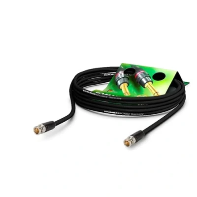Immagine di Sommer Cable Cavo Patch video 6G SDI/4K, SC Vector 0,8/3,7, BNC/BNC NBNC75BLP9X NEUTRIK, nero
