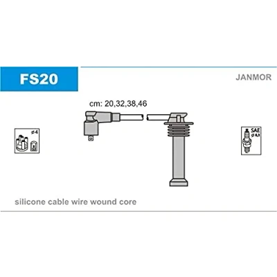 Immagine di JANMOR FS20 Kit Cavi Accensione FORD: FIESTA 4, Focus Mk1 Hatchback, Station Wagon