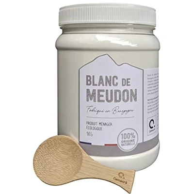 Immagine di Blanc de Meudon 1 kg Realizzato in Borgogna Polvere fine detergente ed ecologica + cucchiaio
