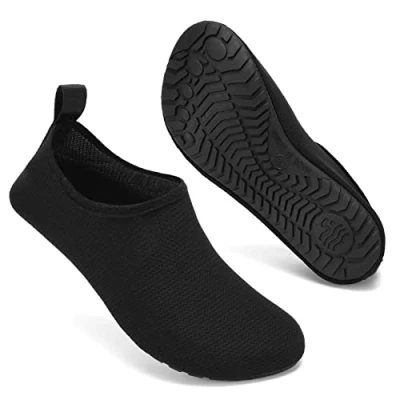 Immagine di Scarpette da scoglio, protezione per i piedi nudi, mare, spiaggia, piscina, unisex, Nero (Nero Xbl), 41.5/42.5 EU