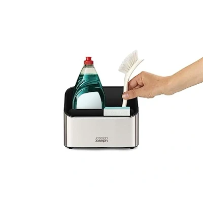 Immagine di Joseph Surface Organizzatore per lavello da cucina a più livelli, base antiscivolo, in acciaio inox Grigio