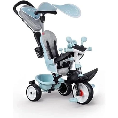 Immagine di Smoby Triciclo Baby Driver Plus, 7600741500, + 10 Mesi, Ruote Silenziose, Colore Azzurro, Evolutivo