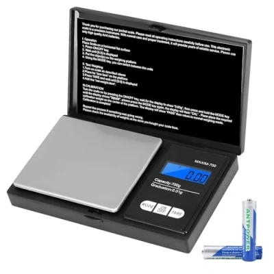 Immagine di Vinabo Bilancia Precisione 700g/0.01g, Portatile Bilancino per Gioielli, di 0.01g,Digital Pro Pocket, con Display LCD e 7 Unità, Funzione Tara, Cucina Cucinare, Caffè, Farmaci