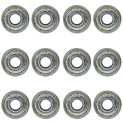 Immagine di Tonmp Cuscinetti a sfera 608 ZZ doppia scanalatura in miniatura sigillati metallo, schermati, per mobili, skateboard, pattini linea, scooter, rotelle (8 mm x 22 7