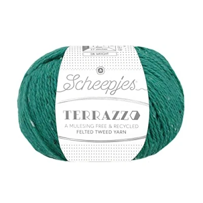 Immagine di Scheepjes Terrazzo Cotone Filato, 754 Verde Inglese, 1x50g