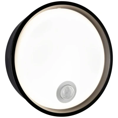 Immagine di Paulmann Platomo PIR schwarz 94698 Lampada da parete per esterno LED (monocolore) 14.5 W Nero