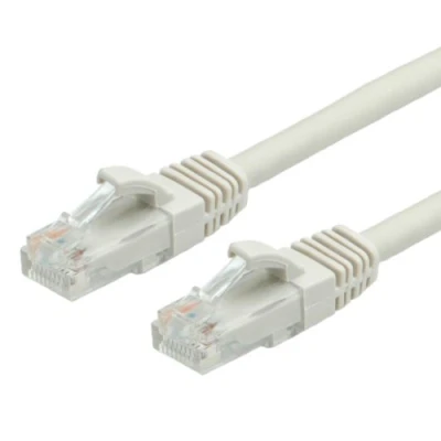 Immagine di Value 21.99.0201 RJ45 cavo di rete, patch CAT 6 U/UTP 1.00 m Grigio non schermato, Privo alogeni, Ritardante fiamma 1 pz.