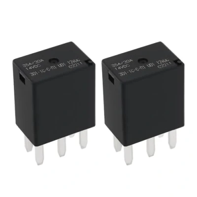 Immagine di Be In Your Mind 2 Pezzi 5 Pin 12 V 35 Amp Relè Automobilistico Micro Per Barche A Motore A/20 SPDT 301 1C C R1 U01 VDC