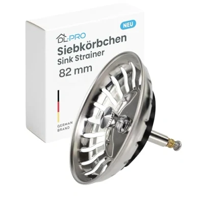 Immagine di DL pro Cestello filtro 83mm con asta di sollevamento 8 x 47mm 24 fessure adatto per Blanco 125555 valvola lavello