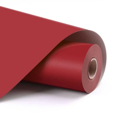Immagine di LOKLIK Rotolo di Vinile Permanente Adesivo Opaco trasferimento Termico termoadesivo Tessuto Indumento 1 pz 30,5 x 180 cm, Rosso, Standard