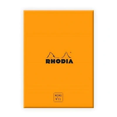Immagine di RHODIA 194049C Box Set Memo N11 arancione A7 8,5x11,5 cm 5/5 (Quadretti piccoli) 240 FOGLI 80g/m Pratico e Compatto Collezione Rhodiatime