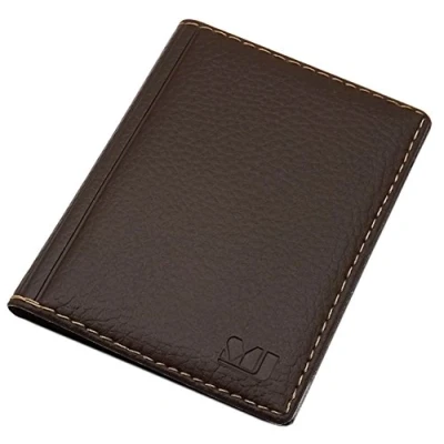 Immagine di Porta carte d&#039;identità e di credito con 4 scomparti MJ Design Germany Made in UE diversi colori designs (Design 2 / Marrone)