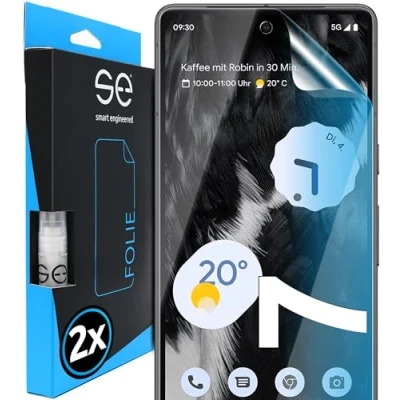 Immagine di smart engineered s.e pellicola protettiva per display Full Screen Pixel 7, 2 pezzi, supporto il posizionamento, in vetro, trasparente