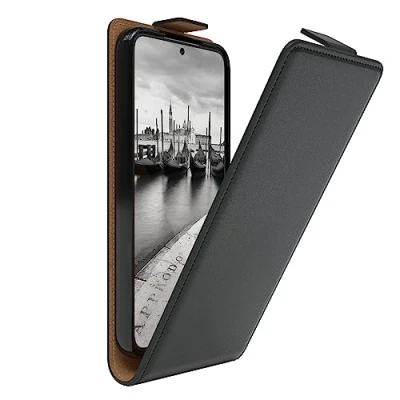 Immagine di EAZY Case Custodia compatibile con Samsung Galaxy S23 Flip Cover apribile in Ecopelle Nero