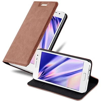Immagine di Cadorabo Custodia Libro per Samsung Galaxy A3 2015 in BRUNO CAPPUCCINO con Vani di Carte, Funzione Stand e Chiusura Magnetica Portafoglio Cover Case Wallet Book Etui Protezione