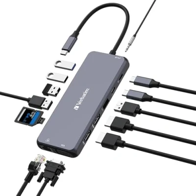 Immagine di VERBATIM USB C 14 IN 1 HDMI 4K VGA PD 85W
