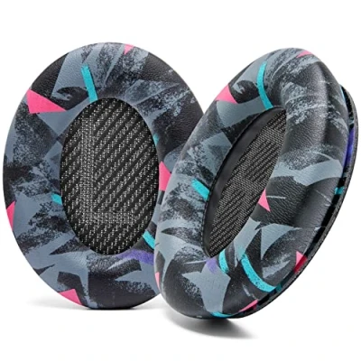 Immagine di Cuscinetti auricolari di ricambio WC Wicked Cushions compatibili con le cuffie Bose QuietComfort 35 (QC35) e 35ii (QC35ii) altre ancora Comfort durata migliorati (90s Black)