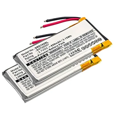 Immagine di subtel 2X Batteria BAT00007, SRPT0102 Compatibile con Cardo Scala Rider Packtalk Duo Ricambio per Auricolari Cuffie Headset 850mAh Bluetooth