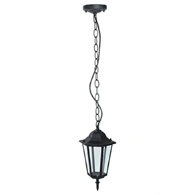 Immagine di Portalampada Lanterna Pendente Alluminio Ip44 Nero E27 Max. 40W