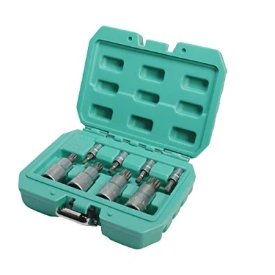 Immagine di Set di 8 inserti XZN da 1/2 e 1/4 pollici in acciaio Q 50 Wiesmann 1893 I punte nelle dimensioni M4 M 16 pratica scatola per il trasporto 81475