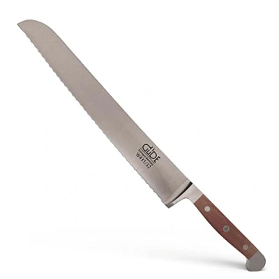 Immagine di GÜDE Solingen Coltello da pane forgiato, 32 cm, legno di noce, ALPHA WALNUT doppio collarino, fatto a mano in Germania