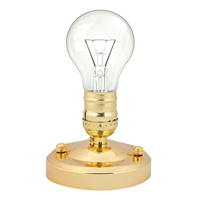 Immagine di E27 Socket Adapter E26 / Base industriale da soffitto/applique parete vintage Presa a vite per lampada bulbo sospensione (Gold)