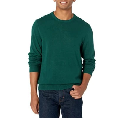 Immagine di Amazon Essentials Maglione a Girocollo (Disponibile in Taglie Extra Forti) Uomo, Verde Scuro, M