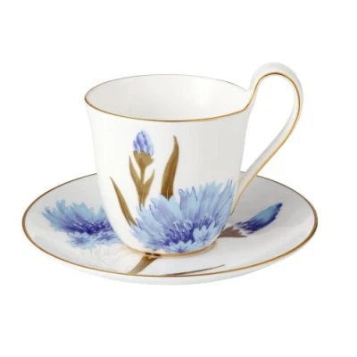 Immagine di Royal Copenhagen Flora Tazza Fine Bone China, colore: Bianco/Blu/Oro