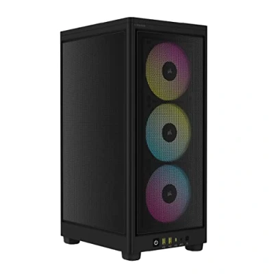 Immagine di Corsair iCUE 2000D RGB AIRFLOW Mini ITX PC Case Form Factor Pannelli in rete d&#039;acciaio Supporto GPU a tre slot 3 ventole AF120 SLIM incluse Controller Nodo di illuminazione
